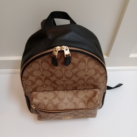 Coach Medium Charlie Backpack In Signature Canvas - Picture 3 of 14